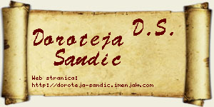 Doroteja Sandić vizit kartica